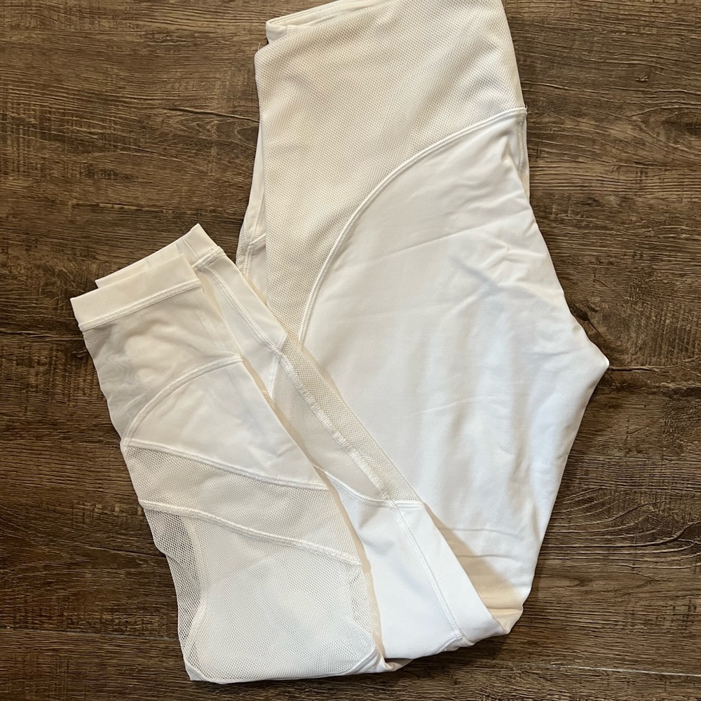 Lululemon White Mesh leggings